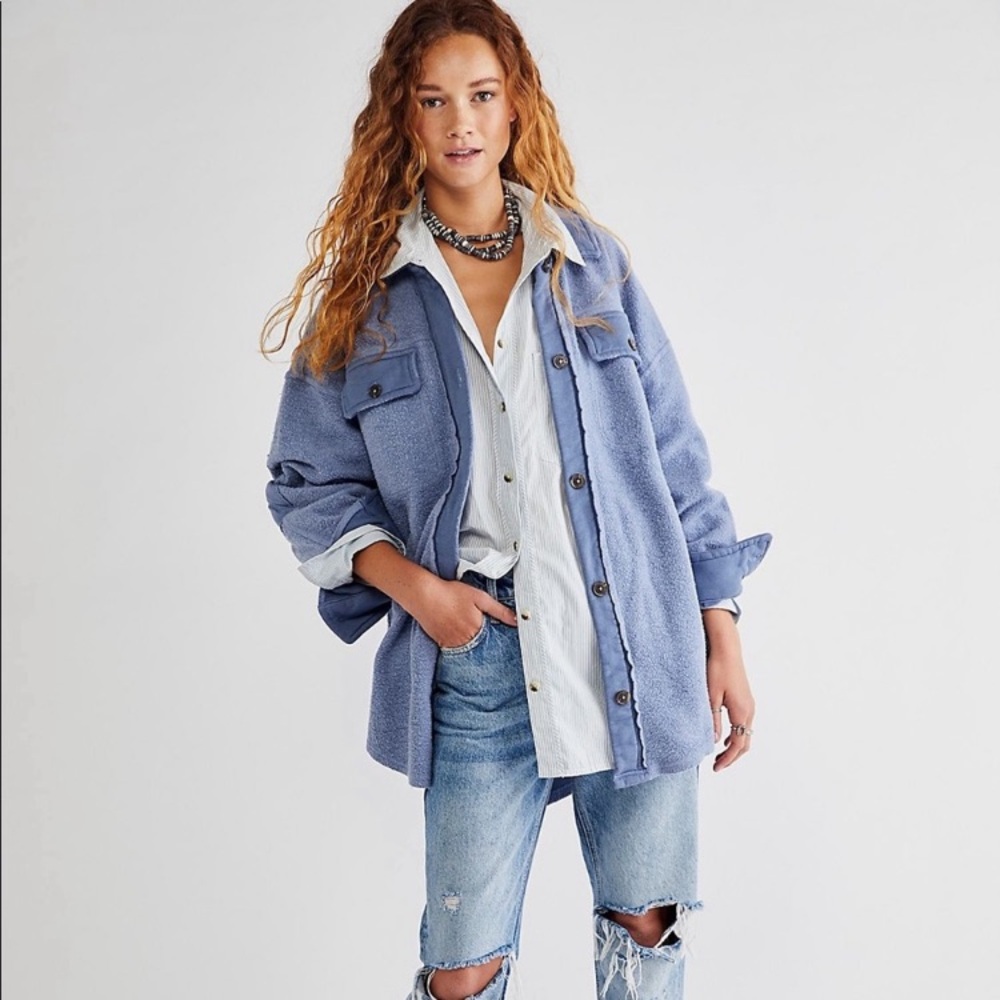 Free People Ruby Jacket Eventide Shacket Jacket Size S $128